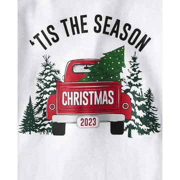 The Children'S Place Baby Kids 2 Piece Family Matching, Holiday Pajama Sets, Fleece, Red 'Tis The Season