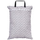 Teamoy Travel Hanging Wet Dry Bag(24.7 x 18 inches) for Cloth Diapers Organizer Tote Bag (L, Beige Chevron)