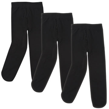Luvable Friends Baby Girls' Nylon Tights, Black, 0-9 Months Us