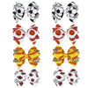 Danyarts 8 Pcs Girl Hair Bow Clips Sports Glitter Bow Hair Clips,4 Inch,Soccer Basketball Softball Football Cheerleader Hair Acc