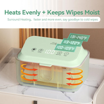 Chefhandy Baby Wipe Warmer, Wipe Warmer And Baby Wet Wipes Dispenser With Uv Light Sanitizer,Baby Wipes Warmer For Babies,3 Heat