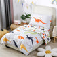 Urbonur 4-Piece Toddler Bedding Set - Ultra Soft Cartoon Jurassic Dinosaur Print Boys Toddler Comforter Set - Include Comforter,
