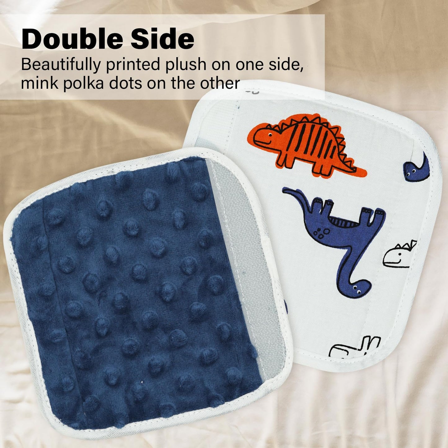 Cuxfls Baby Strap Cover For Children, 2 Pcs Infant Car Seat Belt Cover Pad, Neck Pad Protector For Kids Newborn Toddlers (Navy D