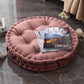 Dekor doma Tufted Meditation Velvet Floor Cushion, Round Thick Seating Cushion with Carrying Handle, Patio Meditation Pillow Tat