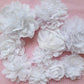 Yycraft 15Pcs White Chiffon Flower For Girls Headband Baby Flowers Bows,Crafts,Party Decoration(2'-4.5')