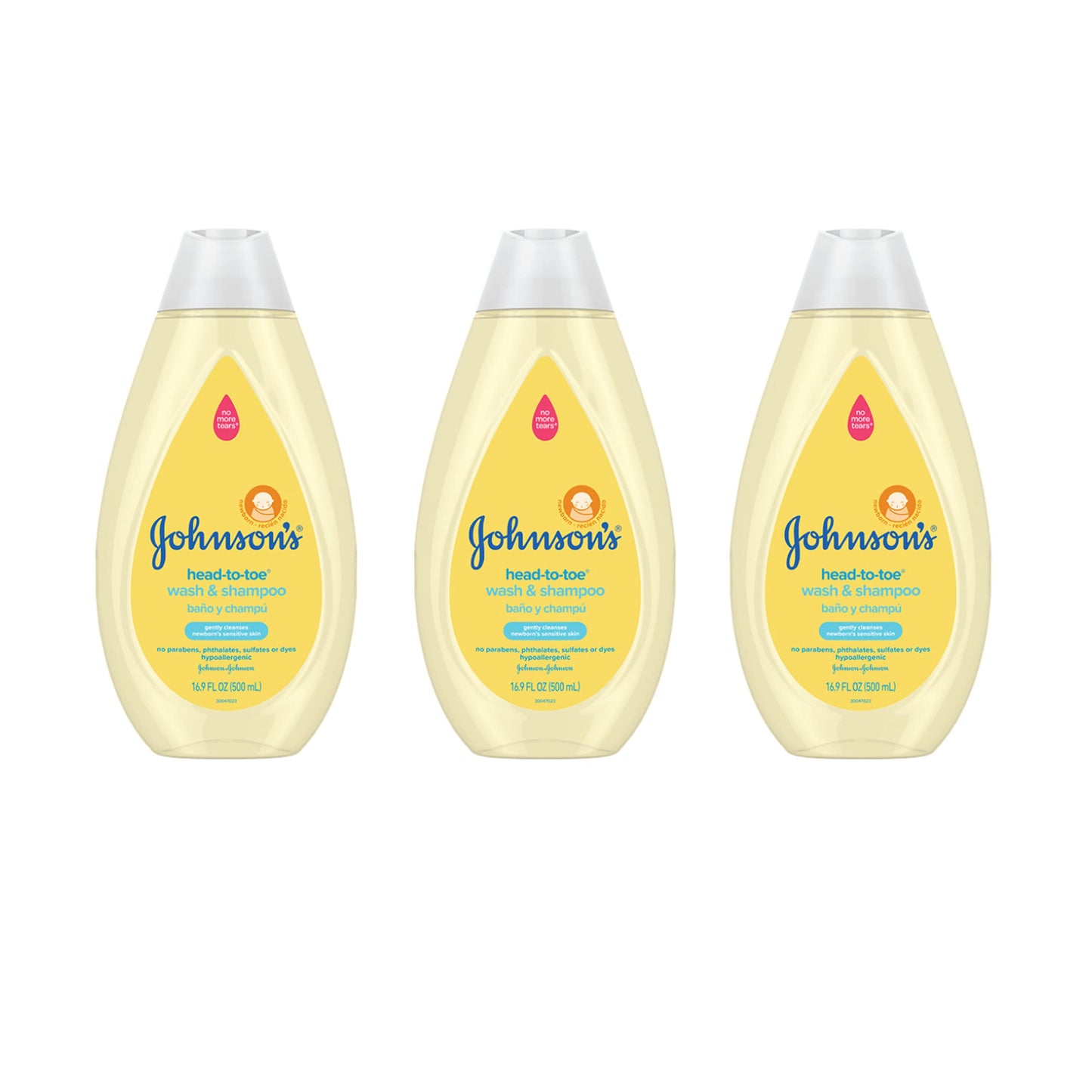 Johnson'S Head-To-Toe Gentle Tear-Free Baby & Newborn Wash & Shampoo, Sulfate-, Paraben- Phthalate- & Dye-Free, Hypoallergenic W