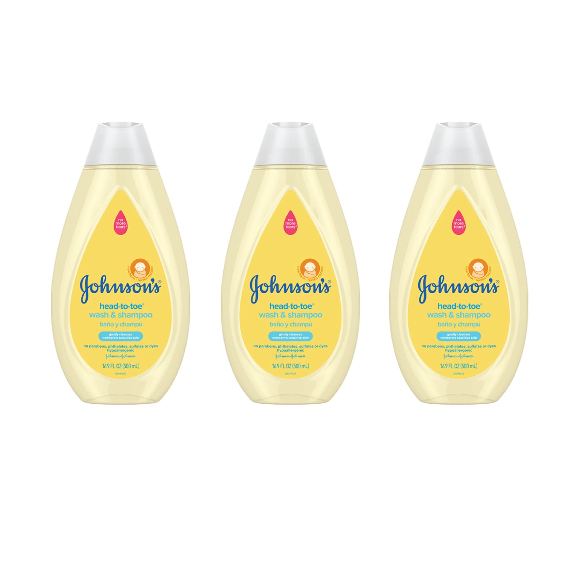 Johnson'S Head-To-Toe Gentle Tear-Free Baby & Newborn Wash & Shampoo, Sulfate-, Paraben- Phthalate- & Dye-Free, Hypoallergenic W