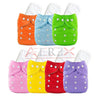 Aerex Reusable Baby Cotton Cloth Diapers For 0 To 3 Years With White Insert Pads Leak Proof Washable Diapers For New Born Babies