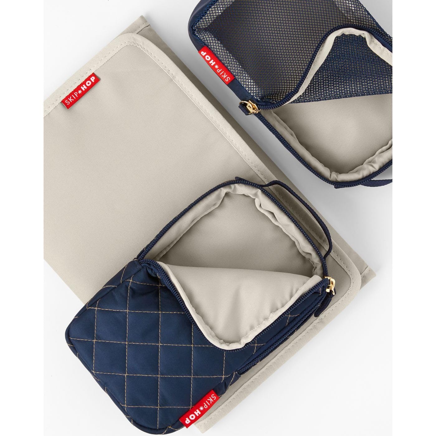 Skip Hop Diaper Bag Backpack: Forma, Multi-Function Baby Travel Bag With Changing Pad & Stroller Attachment, Navy
