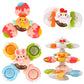 Vanmor 12 PCS DIY Stackable Suction Cup Spinner Toy for Baby, 3 PCS Suction Spinner Toys for Babies 12-18 Months, Baby Suction T