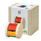 PlanToys Wooden Roller Rattle Toy for Babies | Montessori Baby Sensory Toy with Gentle Sound | Eco-Friendly Crawling & Motor Ski