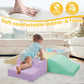 Hoohtoot Foam Climbing Blocks For Toddler: With 4-Piece Pu Leather Climbing Toys And A Ball Pit - Foam Ball Pit For Toddlers - C