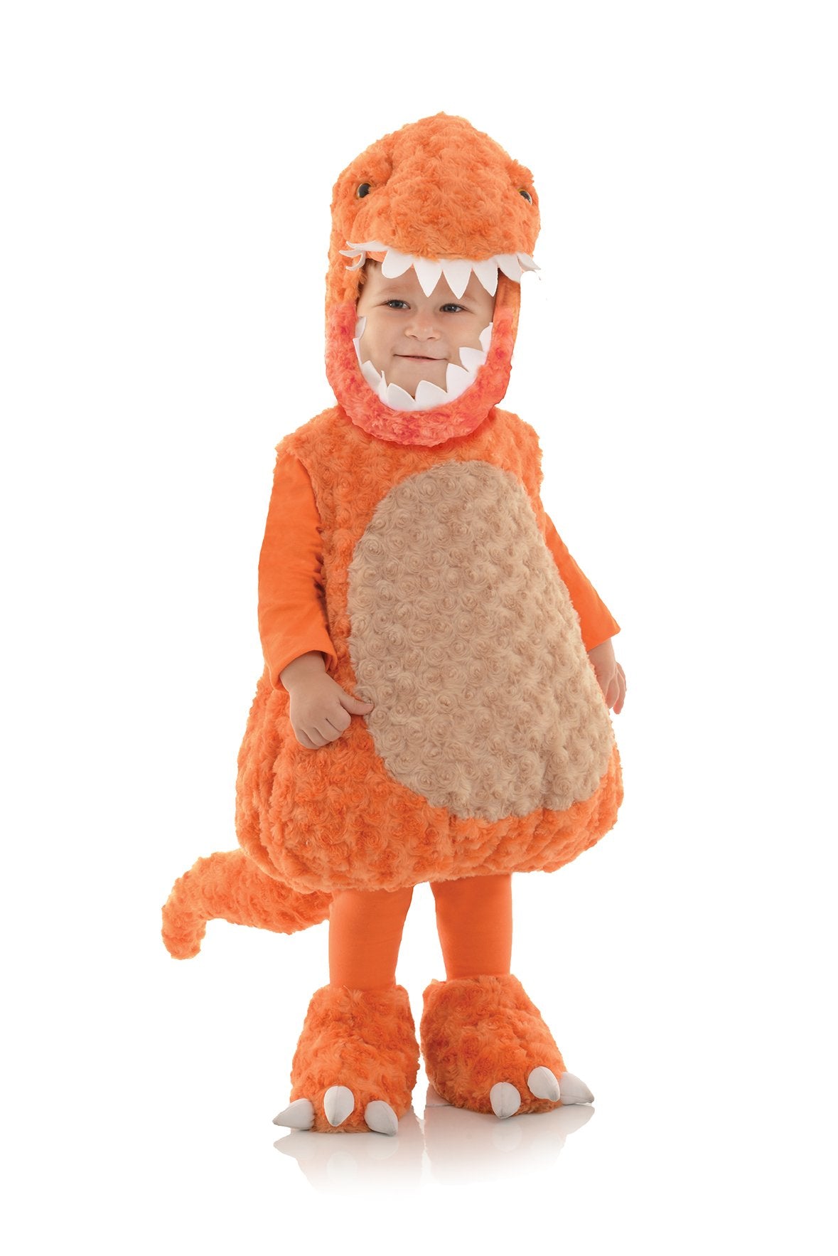 Underwraps Toddlers T-Rex Belly Babies Costume, Orange, Large (2-4T)