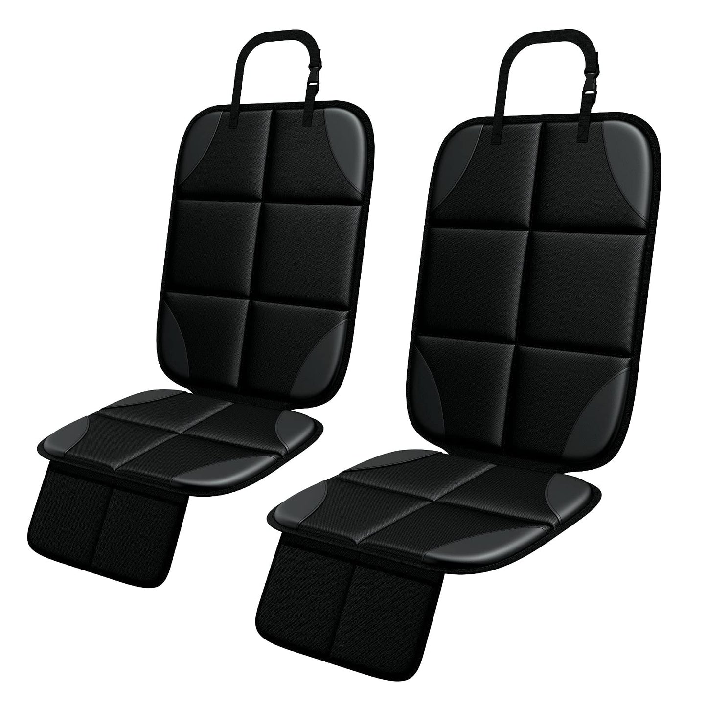 Car Seat Protector Mho+All 2 Pack Auto For Child Baby Car Seats - Large Carseat Sit Savers Mat With Waterproof 600D Fabric & 2 S