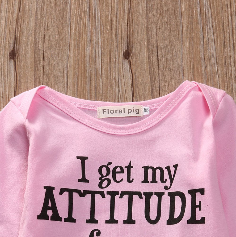 Alicado Newborn Infant Baby Girls Cotton Bodysuit Romper Jumpsuit Clothes Outfits (3-6Months) Pink