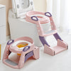 Baybee Vega 3 In 1 Western Toilet Potty Seat For Kids, Baby Potty Training Seat Chair With Splash Guard, Handle, Ladder & Cushio