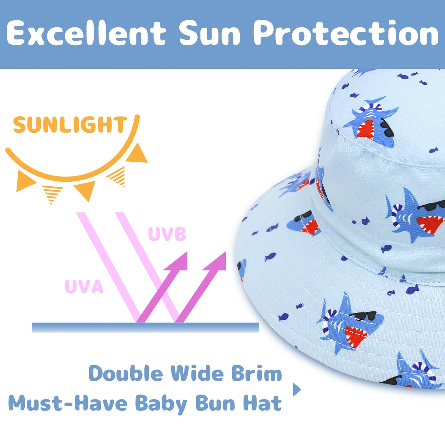 Olreco Baby Bucket Hats 6-12 Months Baby Sun Hat Baby Boy Sun Hat Infant Sun Hat For Baby Beach Hat Infant Hat Baby Swim Hat, Li