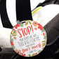 Canopy Street Stylish Floral Stop! Don'T Touch Baby Car Seat Sign/Modern Illustrated Baby Stroller Germ Tag