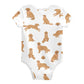 Vvfelixl Baby Girls' Bodysuits Golden Retriever Dogs Short Sleeve Cotton Baby Clothes For Girls 0-3 Months Puppy