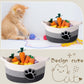 Perthlin Cute Dog Basket Cat Basket Storage With Handles Decorative Basket For Dog Toy Gift 11.8 X 11.81 X 5.91 Inch(Gray)