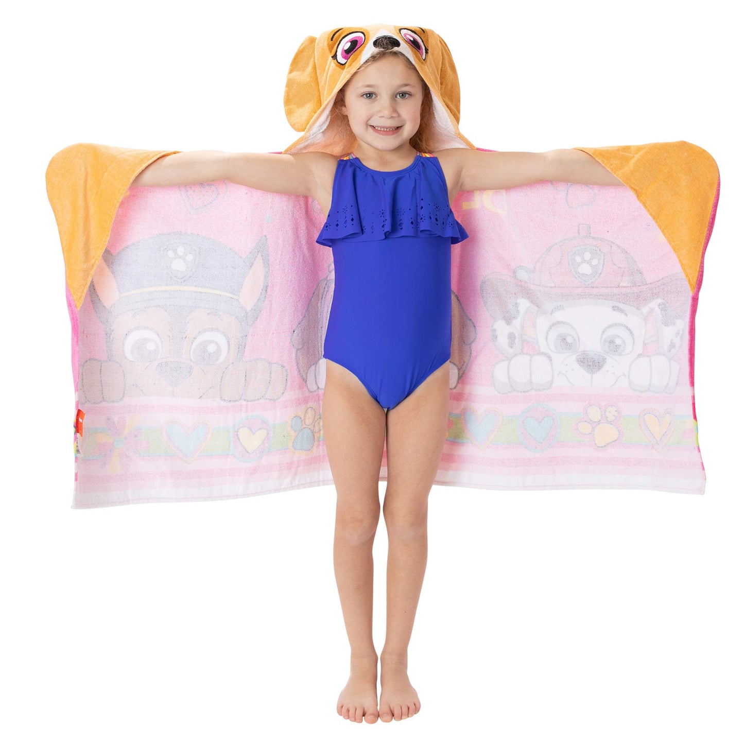 Franco Paw Patrol Pink Bath/Pool/Beach Soft Cotton Terry Hooded Towel Wrap, 24' X 50', Kids
