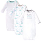 Hudson Baby Unisex Cotton Gowns, Alarm Clock, Preemie