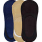 Plumbury MenS/WomenS Cotton Spandex Low Cut Liner Loafer SocksPack Of 3, Black/Beige/Blue