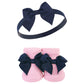 Hudson Baby Baby Girls' Headband And Socks Giftset, Navy White 10-Pack, One Size