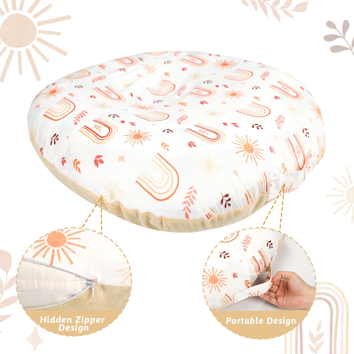 Tanofar Newborn Lounger Cover 1 Pack, Baby Lounger Pillow Covers For Girls Boys, Removable Cover For Infant Lounger Pillow Cover