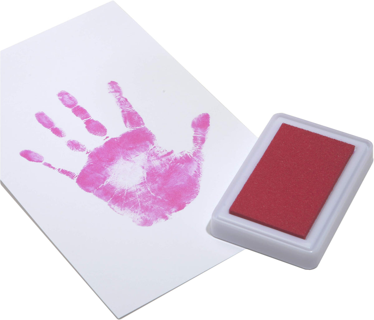 Baby Scan Ink Baby'S Touch Baby Safe Reusable Hand & Foot Print Ink Pads - Pink ...
