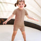 Vaenait Baby Infant Toddler Kids Short Sleepwear Pajamas 2Pcs Set Short Colorful Brown Xxs