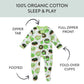 Honestbaby Baby Celebration Sleep & Play Footed One-Piece Pajama Sleeper 100% Organic Cotton, Shamrock Sprinkles