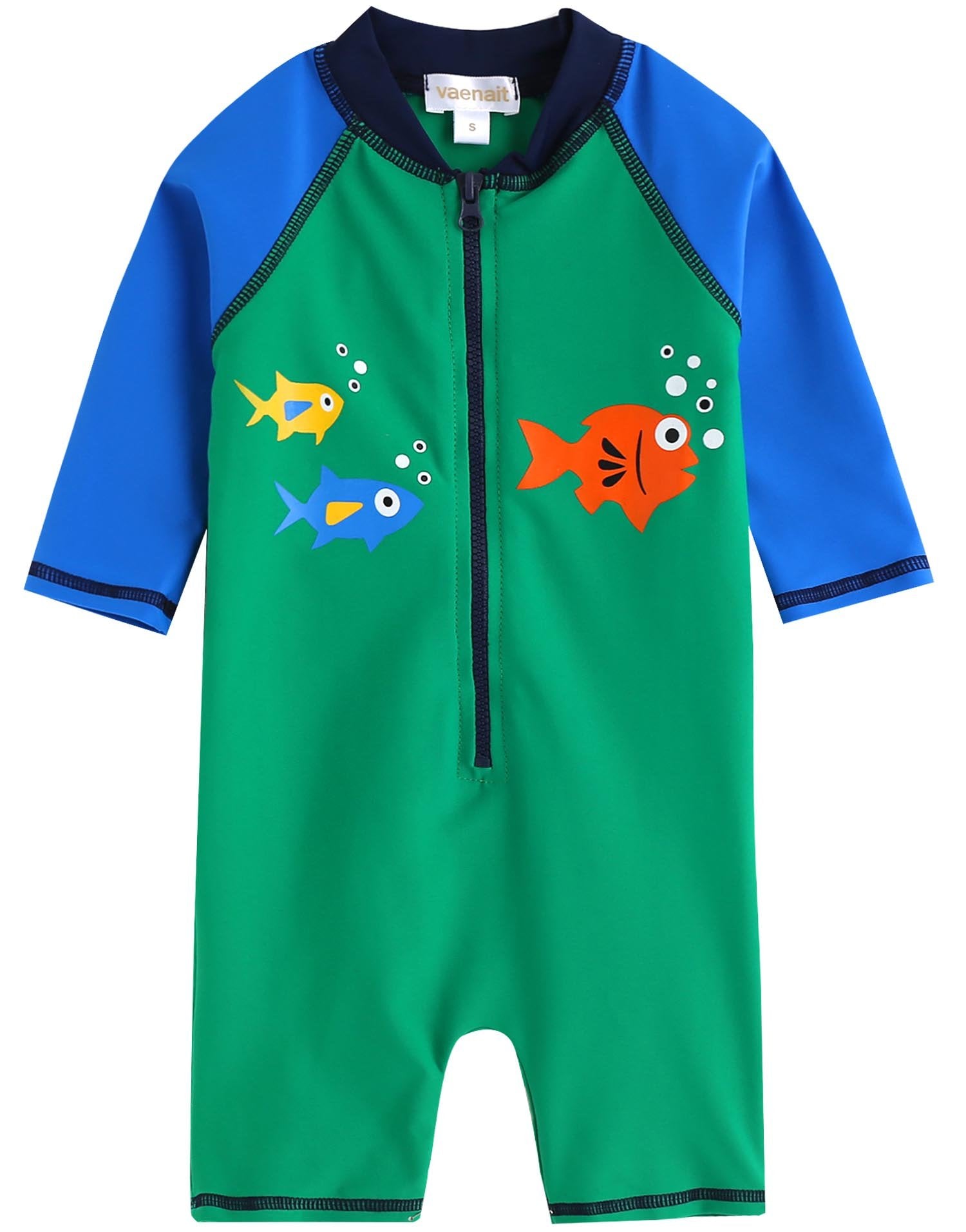 Vaenait Baby 0-24M Infant Boys Longsleeves One Piece Swimsuit Baby Green Tang S