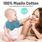 Elliehouse Baby Bibs For Girls & Boys - 10 Pack Drool Teething Muslin Bibs - Soft, Absorbent, Unisex - Infant Toddler Essentials
