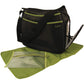 Trend Lab Black With Avocado Ultimate Hobo Style Tote Diaper Bag With Shoulder Strap