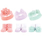 Hudson Baby Baby Girls' Headband And Socks Giftset, Pink Purple Mint, One Size