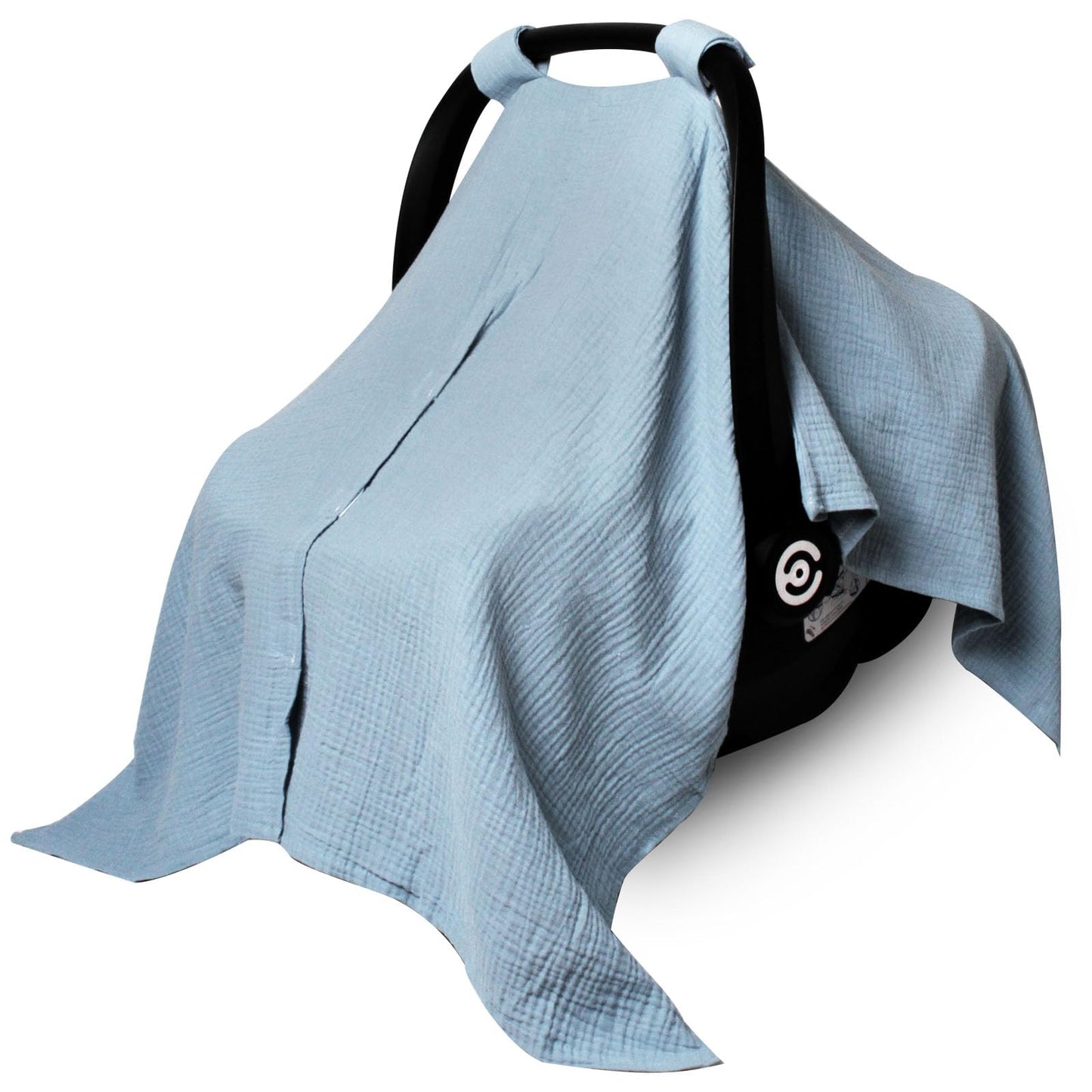 Muslin Car Seat Cover For Babies, Baby Carseat Cover For Boys Girls, Breathable Infant Car Seat Canopy, Multiuse Baby Carrier Co