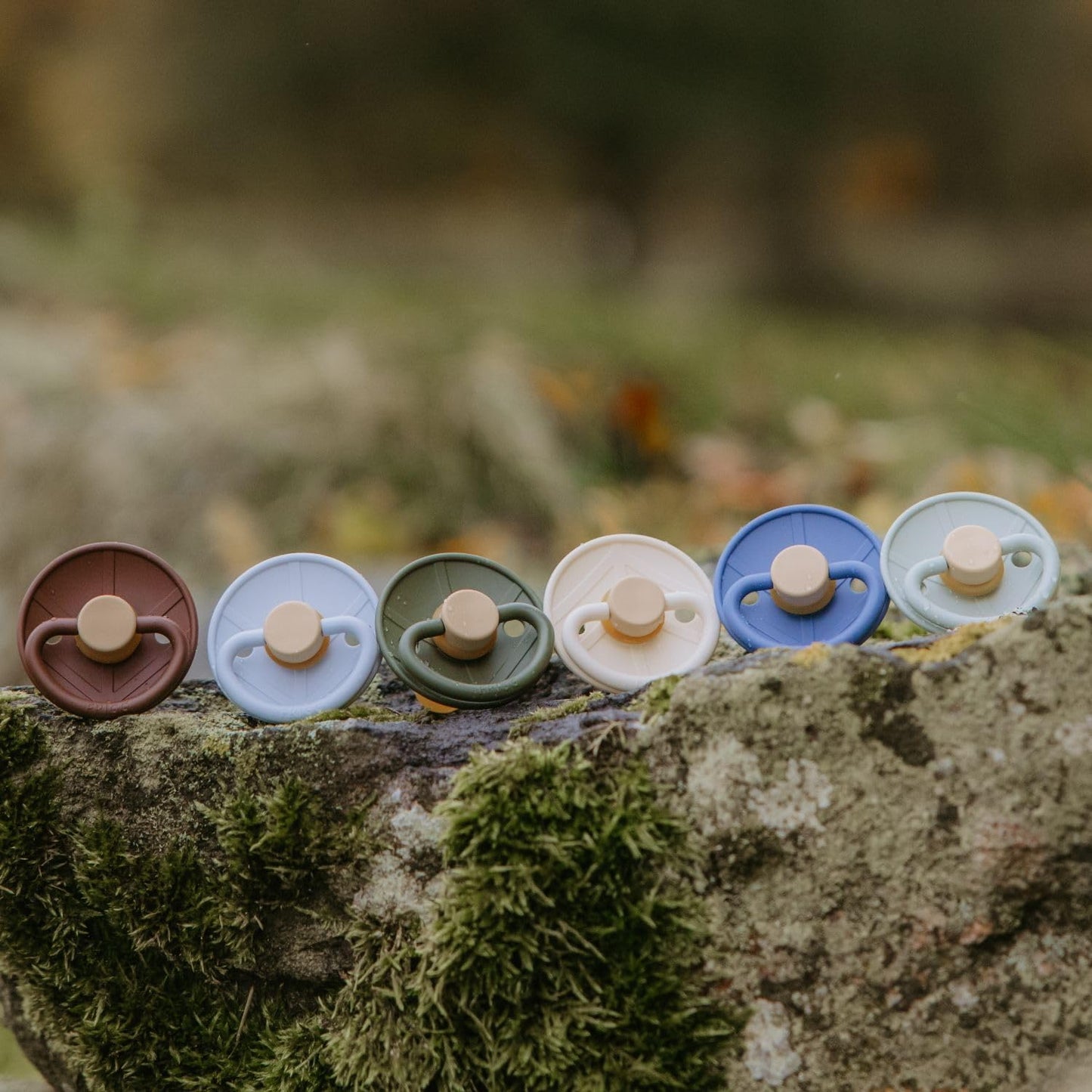 Frigg Little Viking Natural Rubber Baby Pacifier 2-Pack | Made In Denmark | Bpa-Free (Ocean View/Cocoa, 6-18 Months)