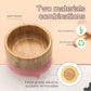 Baby Bamboo Bowls With Suction And Matching Spoon Set - 2Pc Feeding Supplies Set For Infant, Toddlers - Detachable Silicone Suct