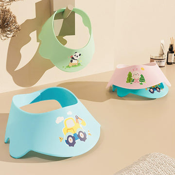 Baby Shower Caps Shield - Adjustable Kids Bath Visor Hat Shampoo Washing Hair Protection Soft Cartoon For Toddler