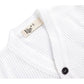 Lilax Baby Boys Basic Long Sleeve V-Neck Classic Knit Cardigan Sweater (White, 3-6 Months)