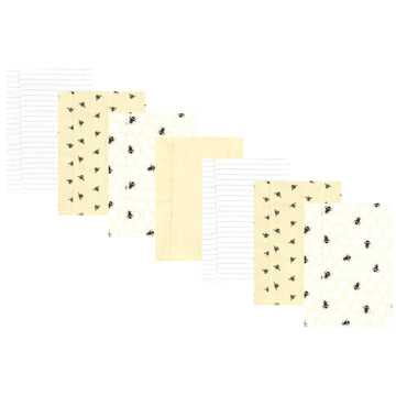Hudson Baby Unisex Baby Flannel Burp Cloth 7Pk, Honey Bee, One Size