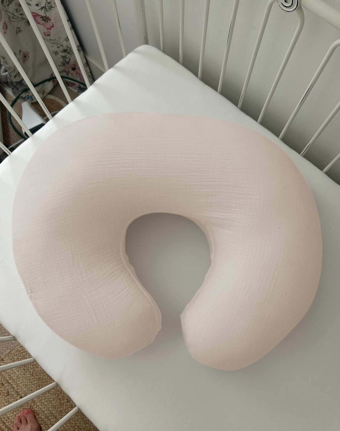 Nursing Pillow Covers, Muslin Nursing Cover For Breastfeeding Pillows, Comfortable For Baby Girls And Boys (Brick)