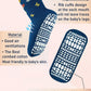 Rative Non Skid Anti Slip Slipper Cotton Crew Socks With Grips For Baby Toddlers Kids Boys (3-5T, 6-Pairs/Rb-711)