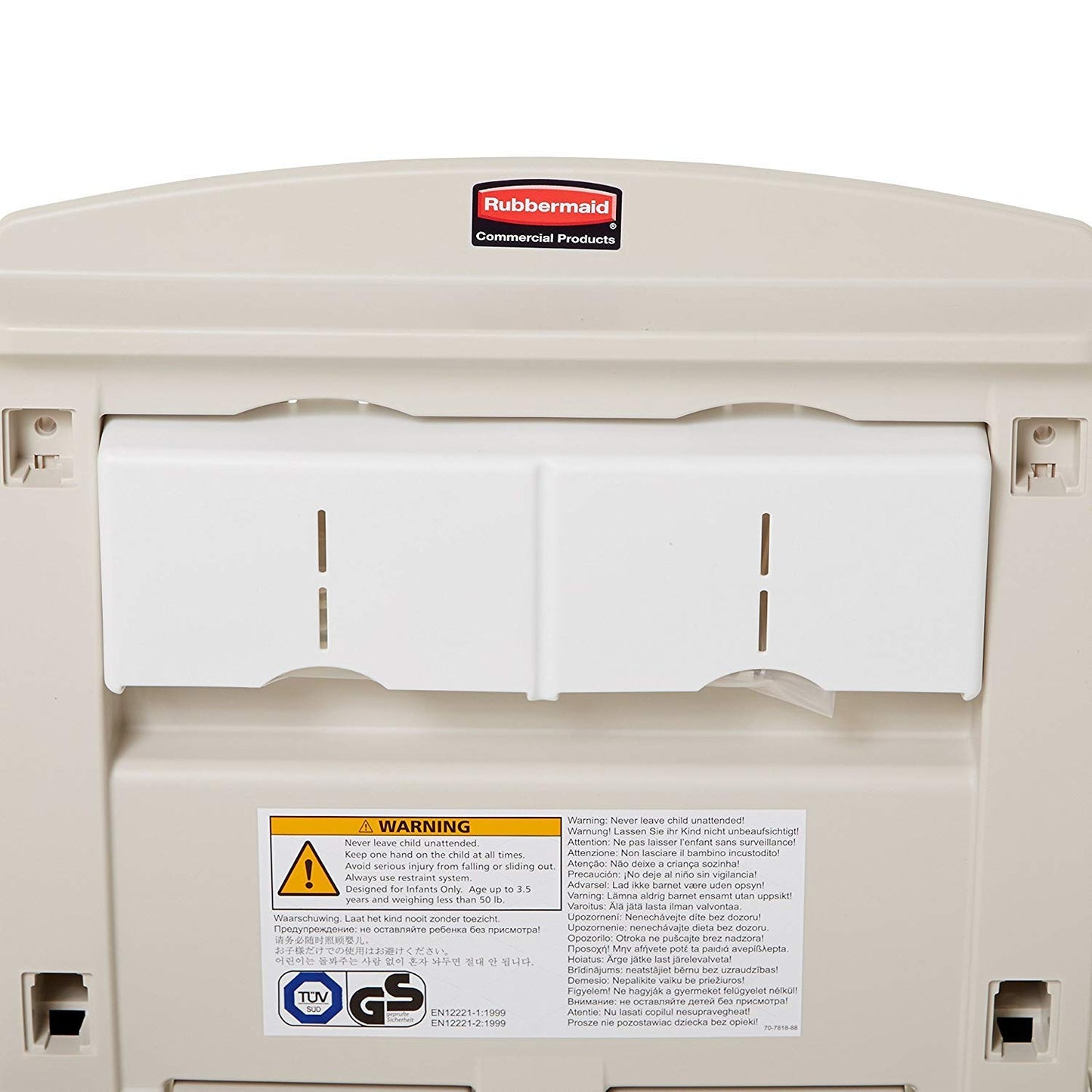 Rubbermaid Commercial Vertical Baby Changing Station, 23' L X 34' W X 4' H, Light Platinum (Fg781988Lplat)