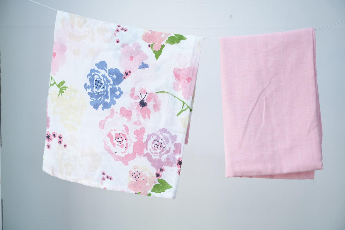 Baby Organic Cotton Soft Muslin Cloth Swaddle | 018 Months Set of 2