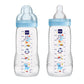 Mam Easy Active Baby Bottle, Switch Between Breast And To Clean, 4+ Months, Boy, 2 Count (Pack Of 1)