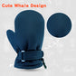 Bavst Toddler Waterproof Mittens Fleece Lined Baby Boys Girls Winter Warm Glove Kids Snow Infant Ski Mitten For 3M-5T (Navy, 1-2