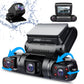 Pruveeo Dash Cam, 4 Channel Quad Camera Front, Left, Right And Rear, Front And Rear Inside, Gps, 256 Gb Max, D90