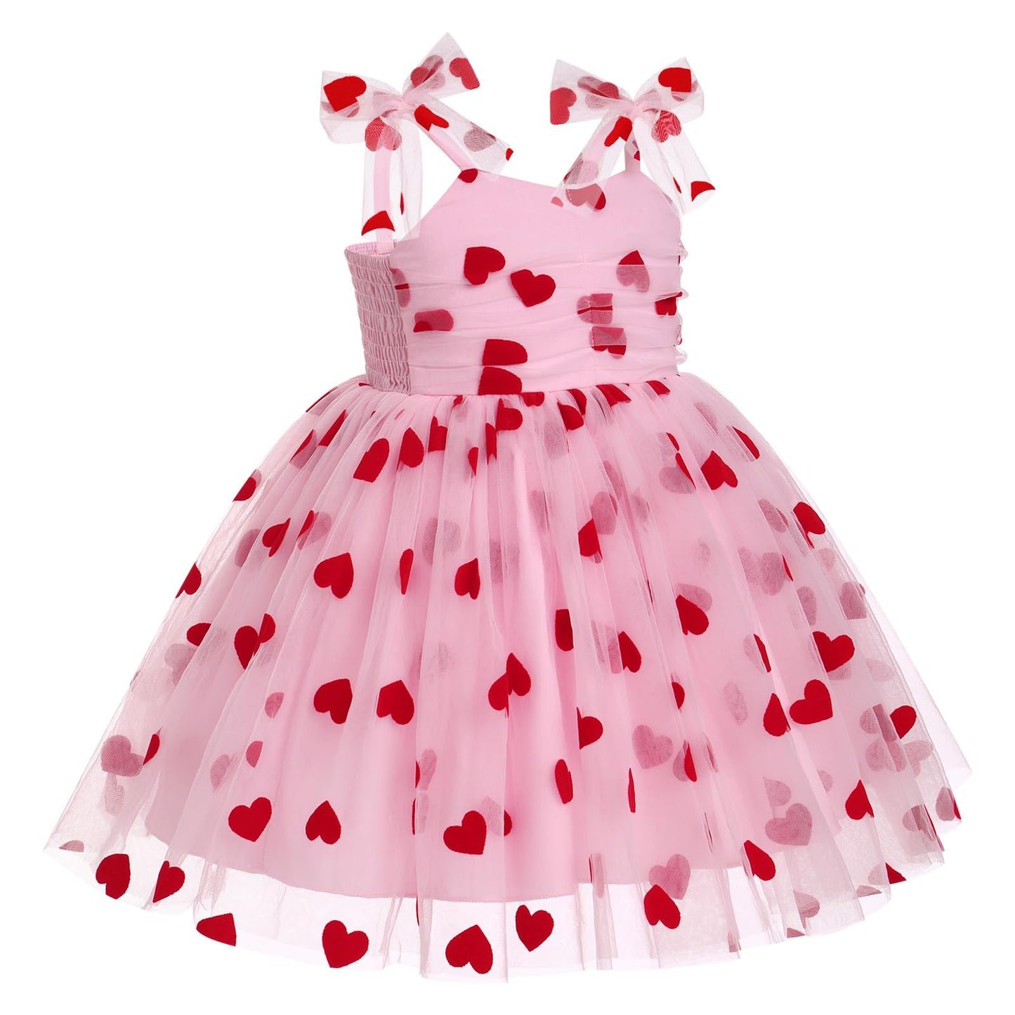 Girl Valentine'S Day Outfit: Toddler Baby Girls Tutu Dress Flower Sleeveless Backless Pageant Princess Birthday Party Dresses Se